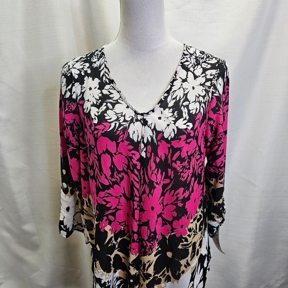 Ruby Rd. Asymmetrical Popover Blouse Size Small - Picture 3 of 9